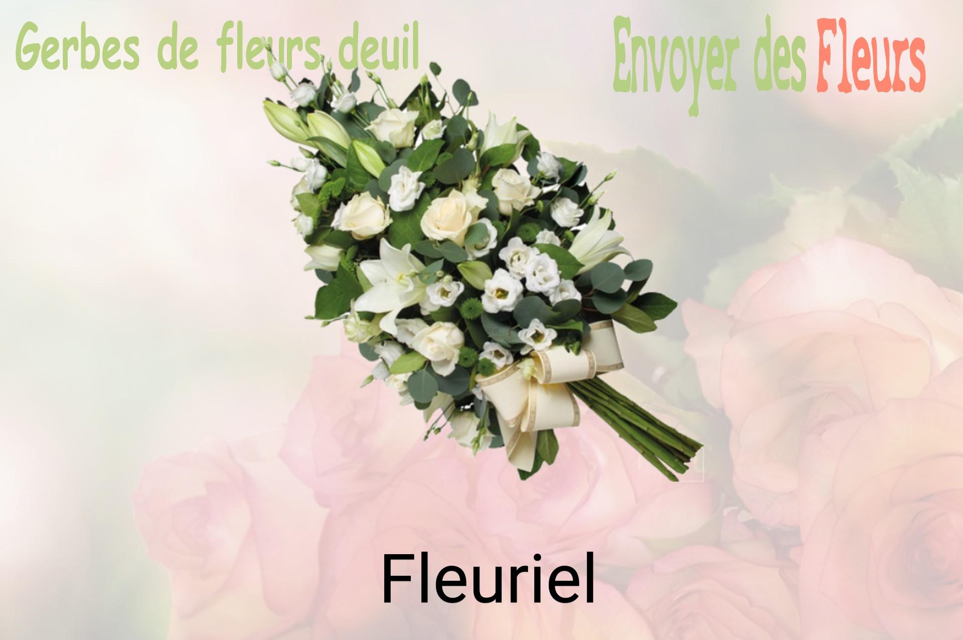 Gerbe de fleurs de deuil livrée à Fleuriel